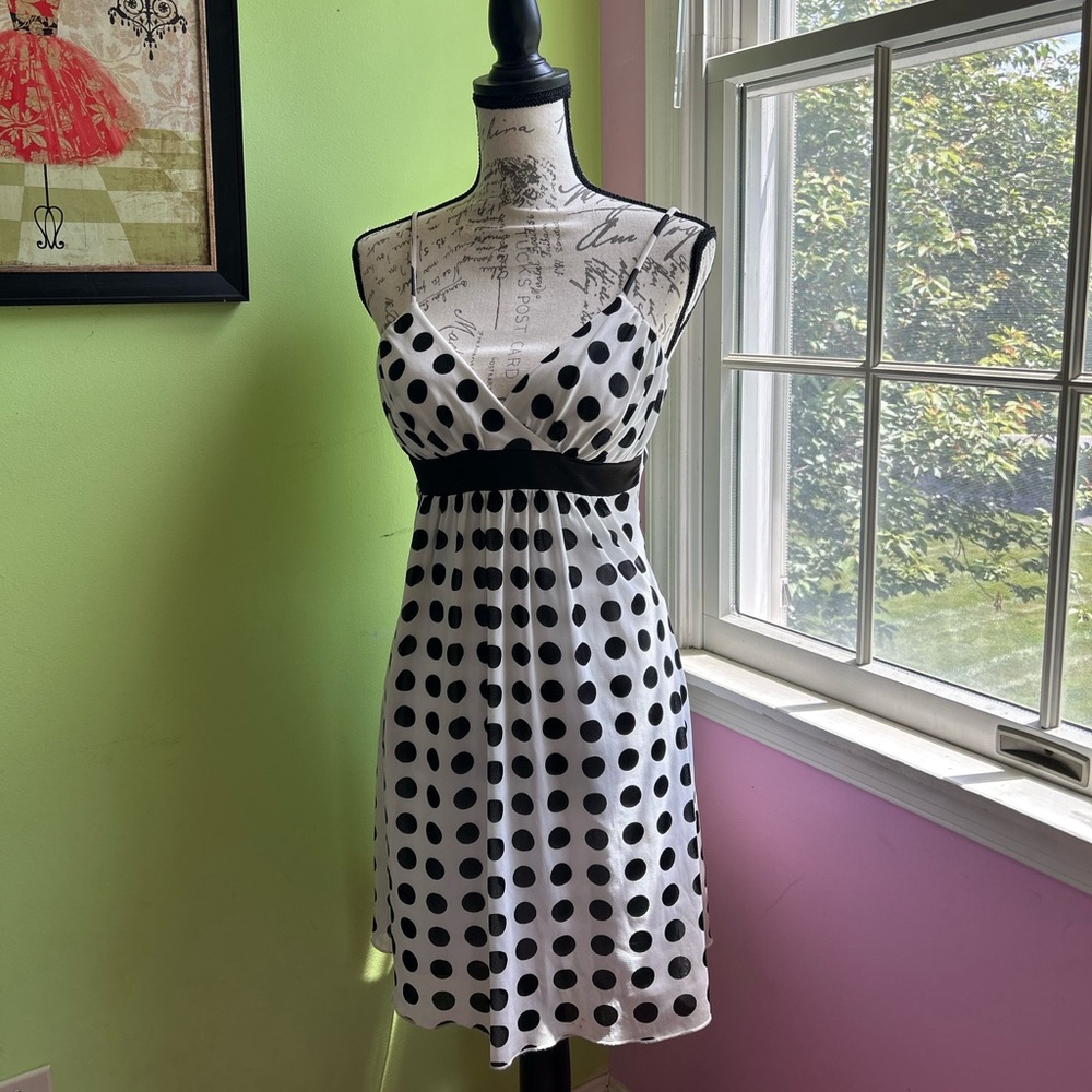 Black and White Polka Dot Dress